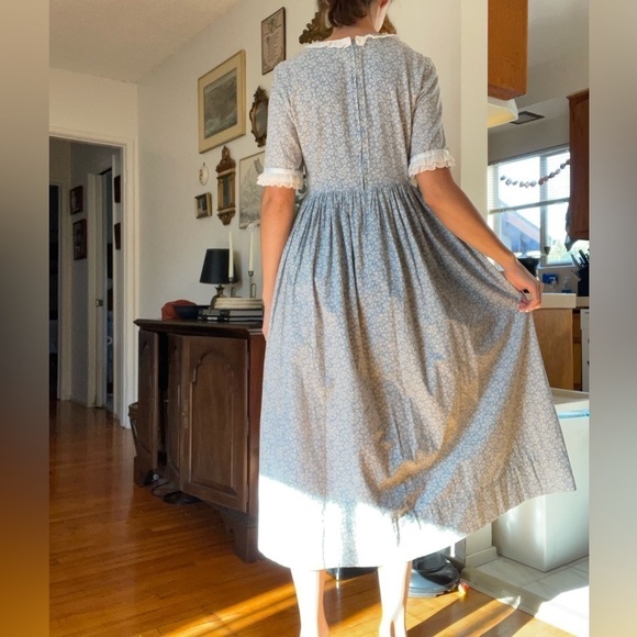 VINTAGE prairie dress cottagecore floral maxi renaissance Yellowstone country - Picture 5 of 16